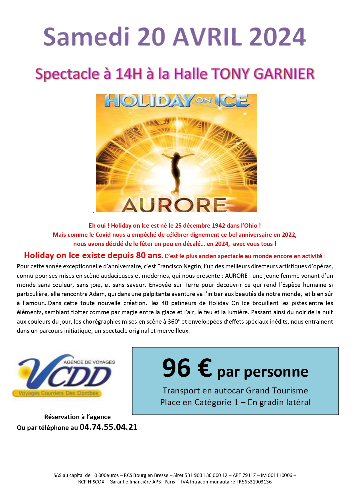 HOLIDAY ON ICE 2025 Voyages Courriers des Dombes